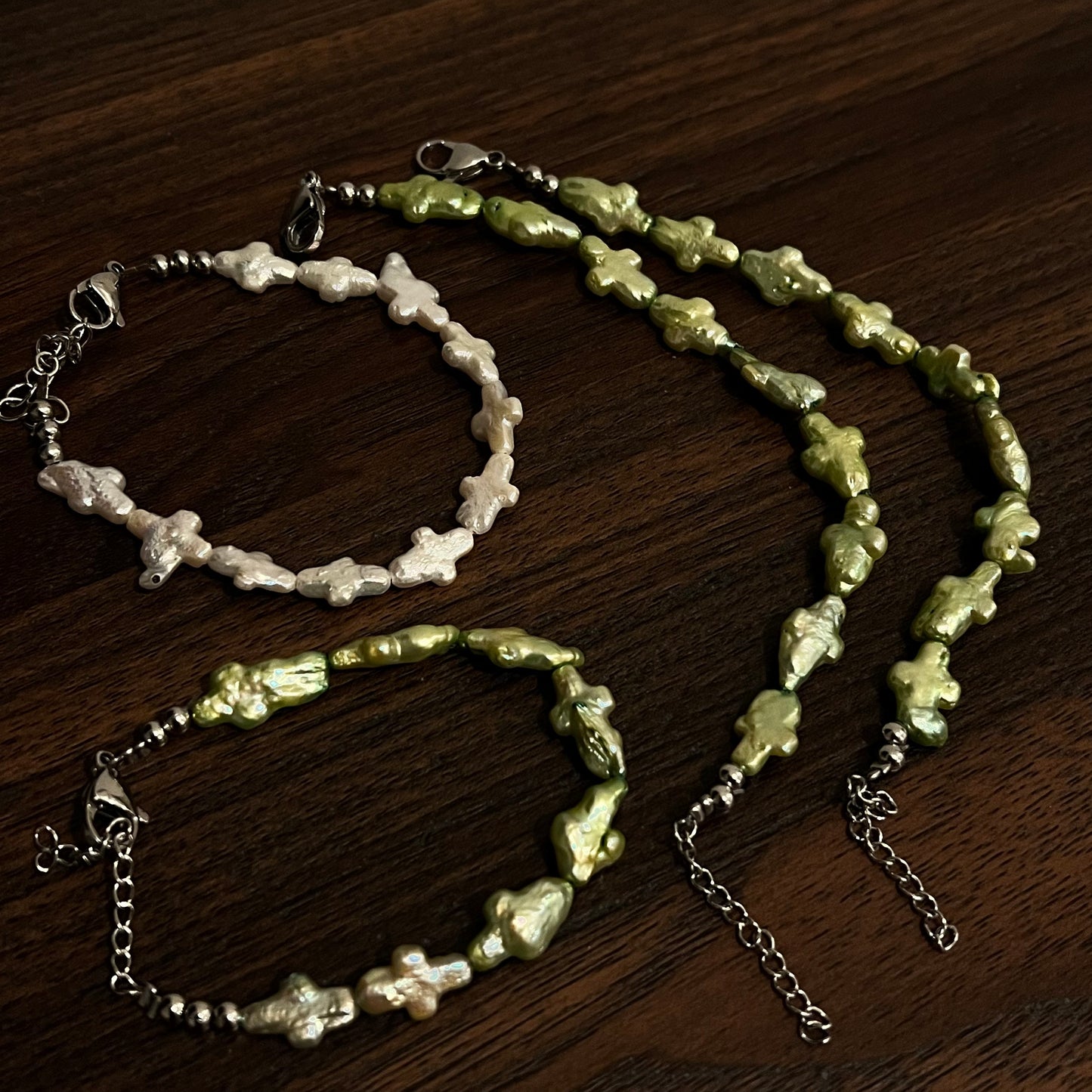 Freshwater Cross Bracelet