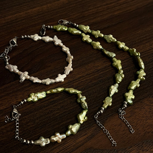 Freshwater Cross Bracelet