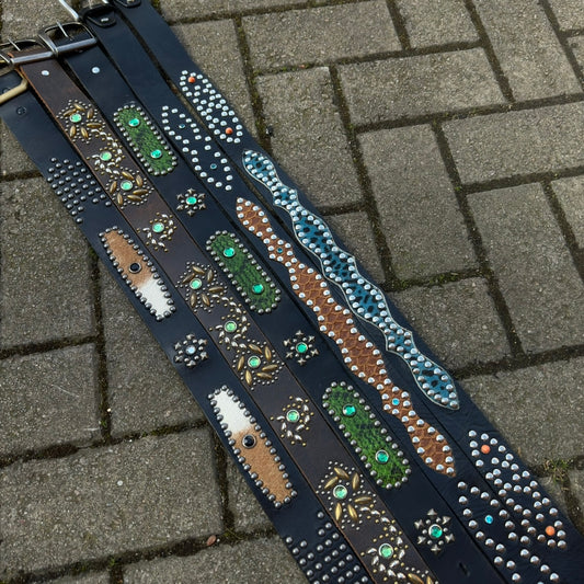 Studded Leather Belt